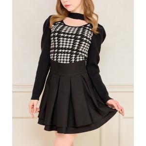 スカート ハイウエストフレアスカパン