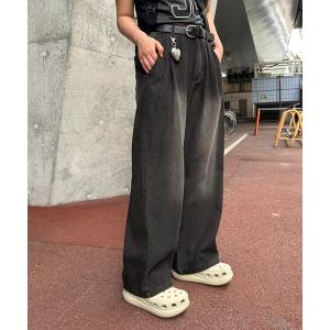 lilful ワイドパンツ ジーンズ デニム デニムパンツ パッチワーク
