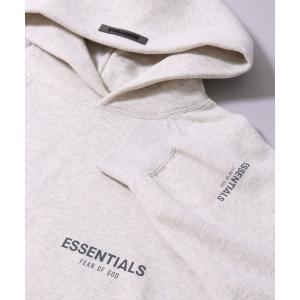 パーカー (CM)「ESSENTIALS FEAR OF GOD」ワンポイント ブランドロゴ スウェット プルオーバー パーカー メンズ レディース