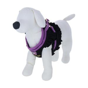 犬 ハーネス リード ANNA SUI/バタフライ刺繍フリルハーネスL