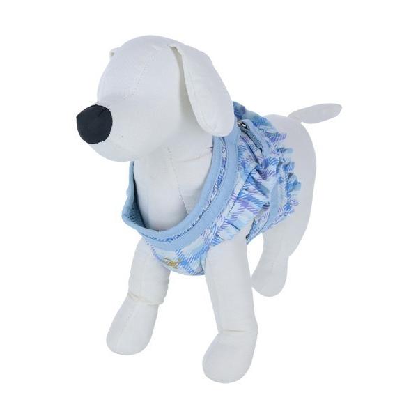 犬 ハーネス リード One Octave/チェック柄フリルハーネスL