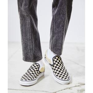 スリッポン メンズ VANS ヴァンズ CLASSIC SLIP-ON* クラシックスリッポン VN-0EYEBWW BLK/WHT CHK/WHT