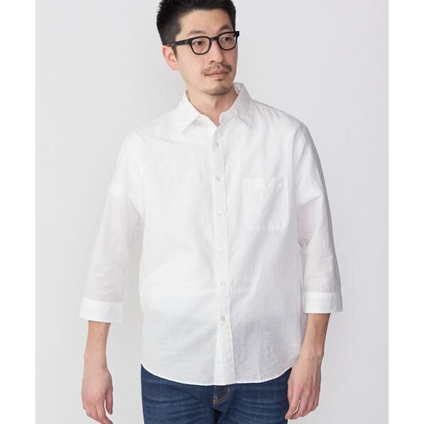 メンズ 「SHIPS」 7分袖シャツ X-LARGE ホワイト