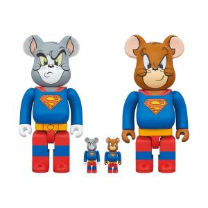 フィギュア BE@RBRICK TOM and JERRY as SUPERMAN 100％ ＆ 4...