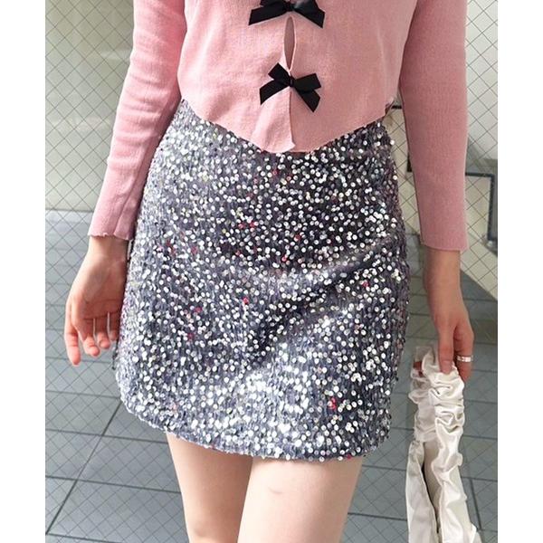 スカート スパンコールミニスカート
