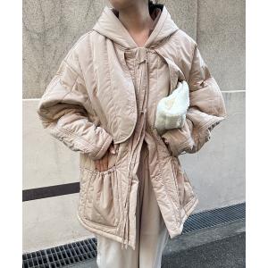 アウター ribbon drawstring quilting outer / リボンドローストリングキルティングアウター レディース