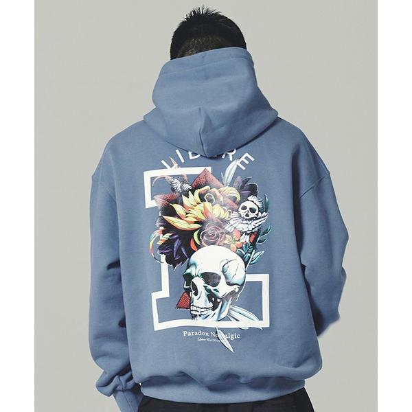 パーカー LIBERE リベーレ / FLOWER HOODIE ビッグシルエットバックプリントフー...