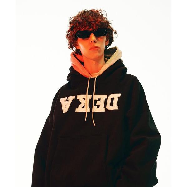 パーカー LIBERE リベーレ / DEKA HOODIE ワッペンビッグシルエットフーディー パ...