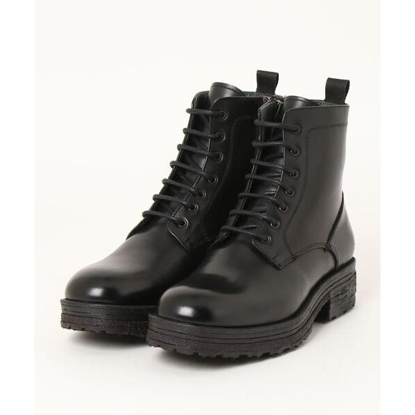 ブーツ 「DI FRANCO」ラウンドトウレースアップショートブーツ(E3082R) レディース