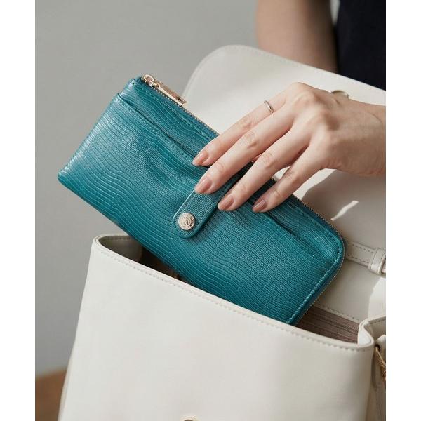 財布 Pisoraro リザード型押し 長財布/二つ折りミニ財布 レディース