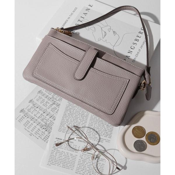 ショルダーバッグ バッグ Pisoraro バンブー　横型お財布ポシェット レディース