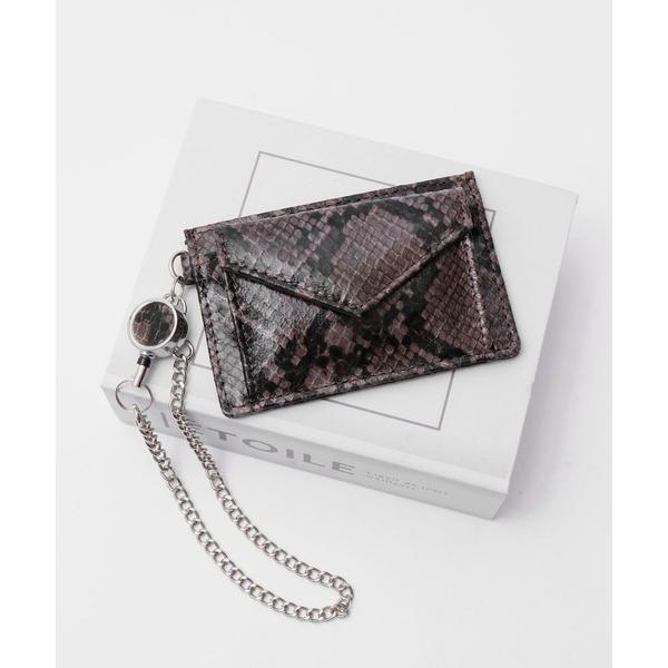 パスケース Pisoraro パイソン　ポケット付パスケース