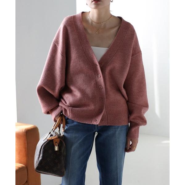 カーディガン コクーンシルエットVネックカーディガン レディース