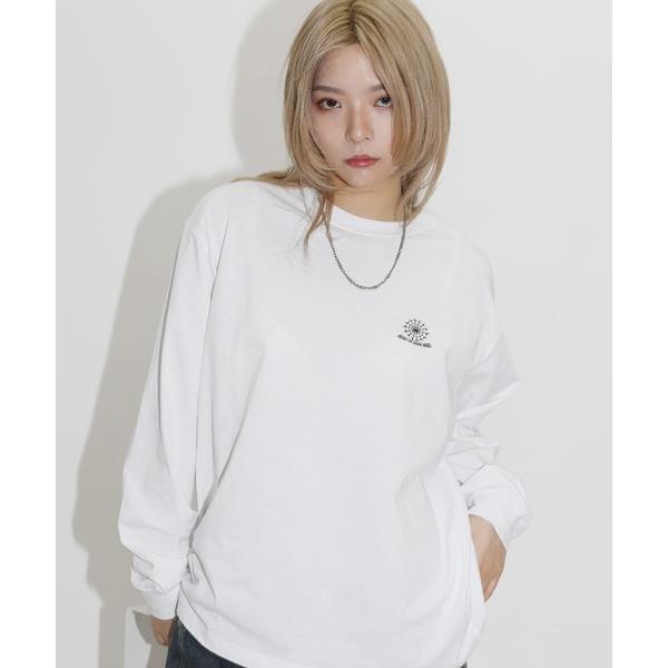 tシャツ オーバーサイズバルーンスリーブロゴプリントL/Sカットソー　スパイダー/ビリヤード/フラワ...