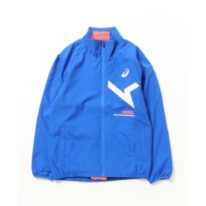 【美品】asics　aim-TRG　中綿入ナイロンジャケット　ホワイト　メンズM ASICS（アシックス） ナイロンジャケット ASICS AIM-TRG中わたウインド