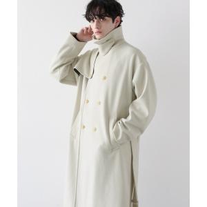 コート トレンチコート メンズ Drape slit trench long coat「WOOLLYTEC/ウーリーテック」ドレープスリットハイネック｜zozo