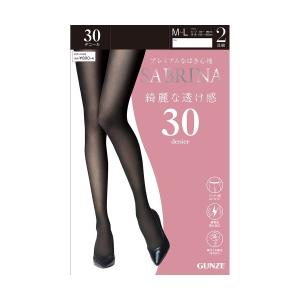 タイツ SABRINA/サブリナ 綺麗な透け感 30デニールタイツ 2足組 レディース