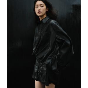 ワンピース レディース Faux Leather Shirt Dress｜ZOZOTOWN Yahoo!店