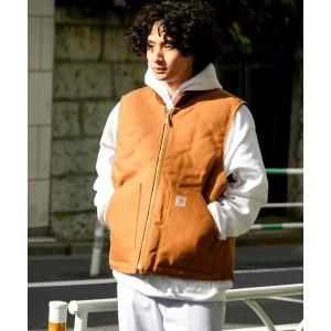 Carhartt ダークブラウン ダウンベスト L Carhartt ダウンベスト ベスト ダックベスト メンズ レディース