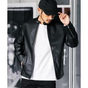 TETE HOMME 本革日本限定 レザージャケット ライダース レザーGジャン TETE HOMME（テットオム）の「SHEEP LEATHER JACKET / スタンド