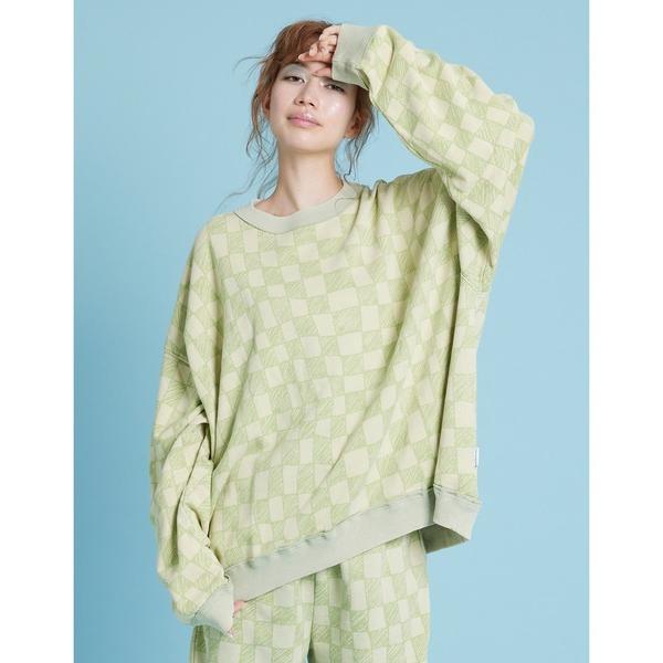トレーナー スウェット 「Little sunny bite」Checker sweat top レ...