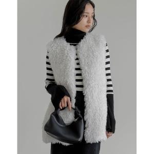ダウンベスト ダウン [2023A/W COLLECTION]プードルフェイクファーミドルベスト