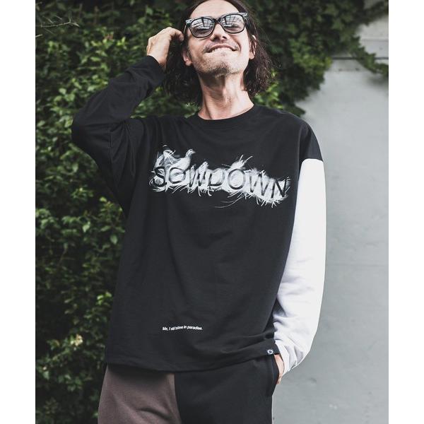 tシャツ mlt4468-One sleeve color scheme ＆ print desig...