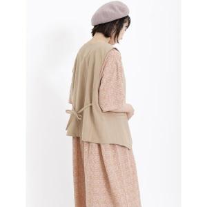 ベスト コットンリネンVネックベスト