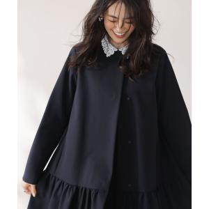 ジャケット ノーカラージャケット レディース 「NAVY」ダブルクロスストレッチ ノーカラーコート｜ZOZOTOWN Yahoo!店