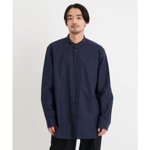 シャツ ブラウス メンズ 「ATON/エイトン」 SUVIN BROAD BAND COLLAR SHIRT/スヴィンブロードバンドカラーシャツ