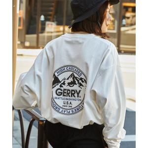 tシャツ GERRY/ジェリー 別注 バックサークルロゴプリント ビッグシルエット長袖Tシャツ メンズ レディース