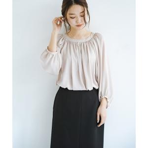 「haco!」 7分袖ブラウス MEDIUM ライトベージュ WOMEN