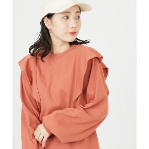 tシャツ Tシャツ レディース 限定展開　ハニカム 袖フリル トップス｜zozo