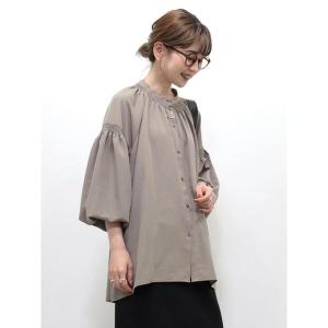 シャツ ブラウス ラグランギャザーブラウス