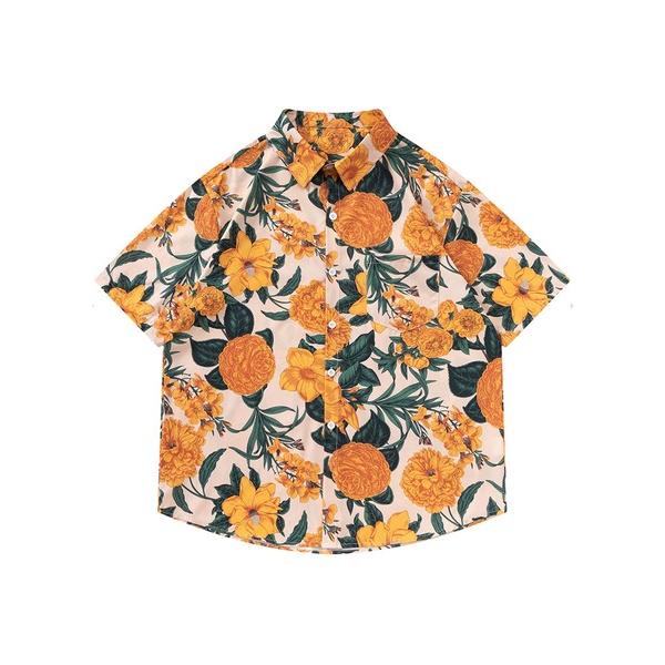 「HOOK」 半袖シャツ X-LARGE オレンジ メンズ