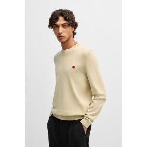 セーター ニット HUGOレッドロゴラベル オーガニックコットン セーター メンズ