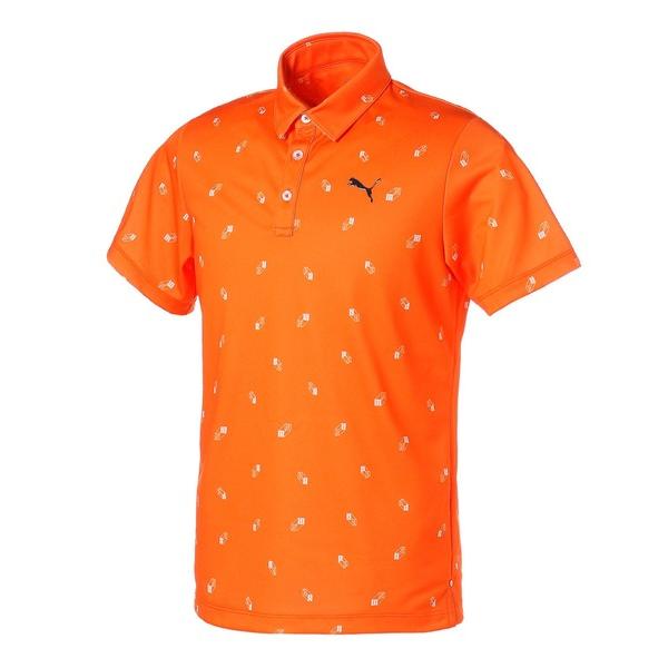 「PUMA」 半袖シャツ X-LARGE オレンジ メンズ