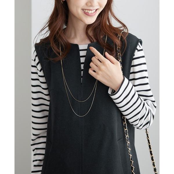 スカート ウーリッシュ素材ジャンパースカート