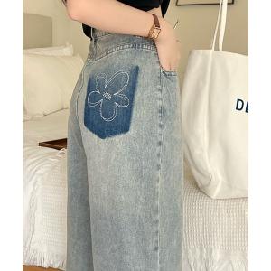 Sibra（シブラ） ジーンズ デニム デニムパンツ レタリング配色デニム