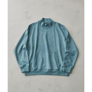 トレーナー スウェット ビッグシルエットフェイクスウェードタートルネックプルオーバー メンズ レディース