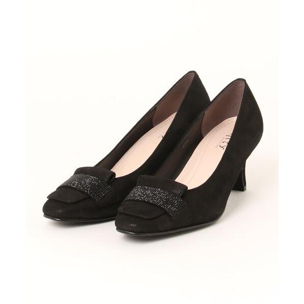 パンプス スクエアトゥモチーフパンプス