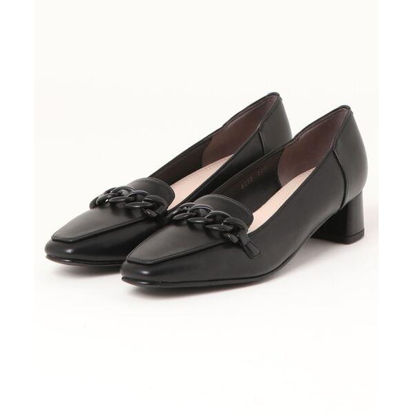 長靴 レインブーツ オールウェザー対応チェーンモチーフパンプス レディース