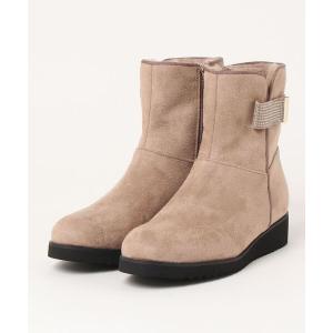 ブーツ ベルテッドボアショートブーツ レディース