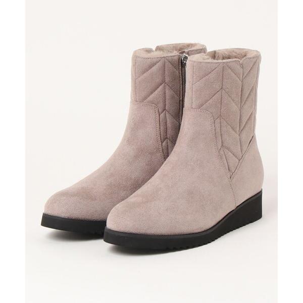 ブーツ キルティングボアショートブーツ レディース