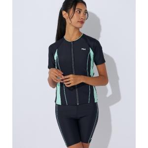 水着 「FILA:フィラ」レディース配色袖付フルジップセパレート水着 レディース