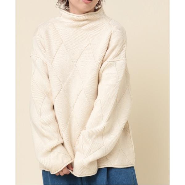 ニット セーター K2638 ダイヤパターンニットプルオーバー レディース