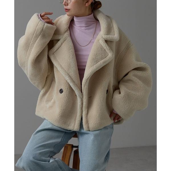 ピーコート pコート テディボア ショートジャケット レディース