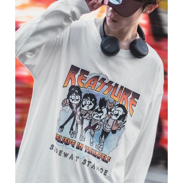 tシャツ 「SIDEWAY STANCE」ヴィンテージ加工 長袖 ロックTシャツ メンズ レディース