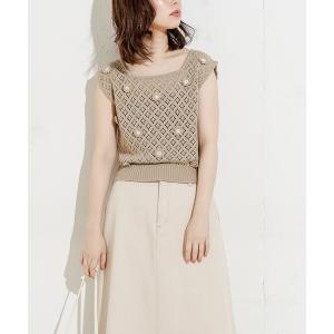 「natural couture」 ノースリーブニット FREE ベージュ レディース｜ZOZOTOWN Yahoo!店
