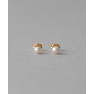 ete/パール ツイスト フープピアス/イエローゴールドYG/SV925 K18 ete/パール ツイスト フープピアス/イエローゴールドYG/SV925 K18